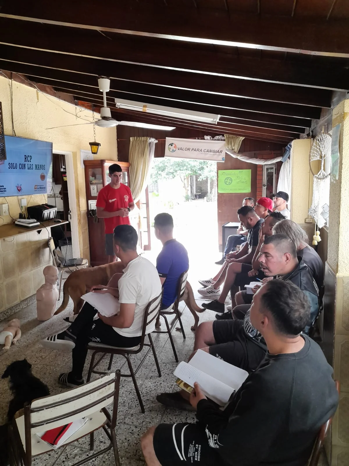 Formación en el salón de actividades